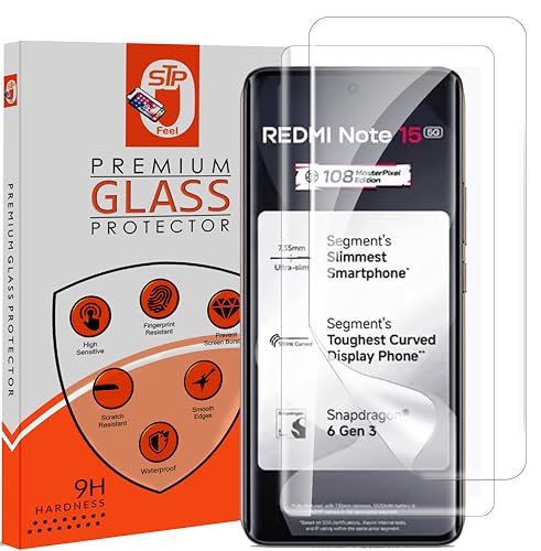 Image of STP FEEL 2 Pack Unbreakable Membrane Screen Protector Guard Compatible For Redmi Note 15 5G, | Hydrogel Membrane Ultra Smooth Touch with Finger Print Support