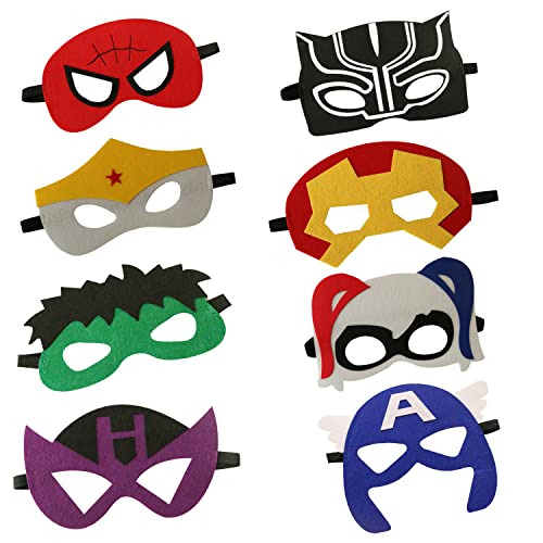 Nuoman 30 Pcs Superhero Masks Party Favors For Kids, Super Heroes Birthday Party Masks Christmas Halloween Cosplay Party Supplies #TOP4