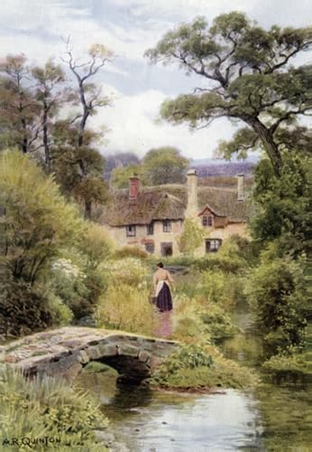 Imprimé Sur Toile Passerelle près de Porlock Somerset Alfred Robert Quinton Poster Deco Bureau 60x90