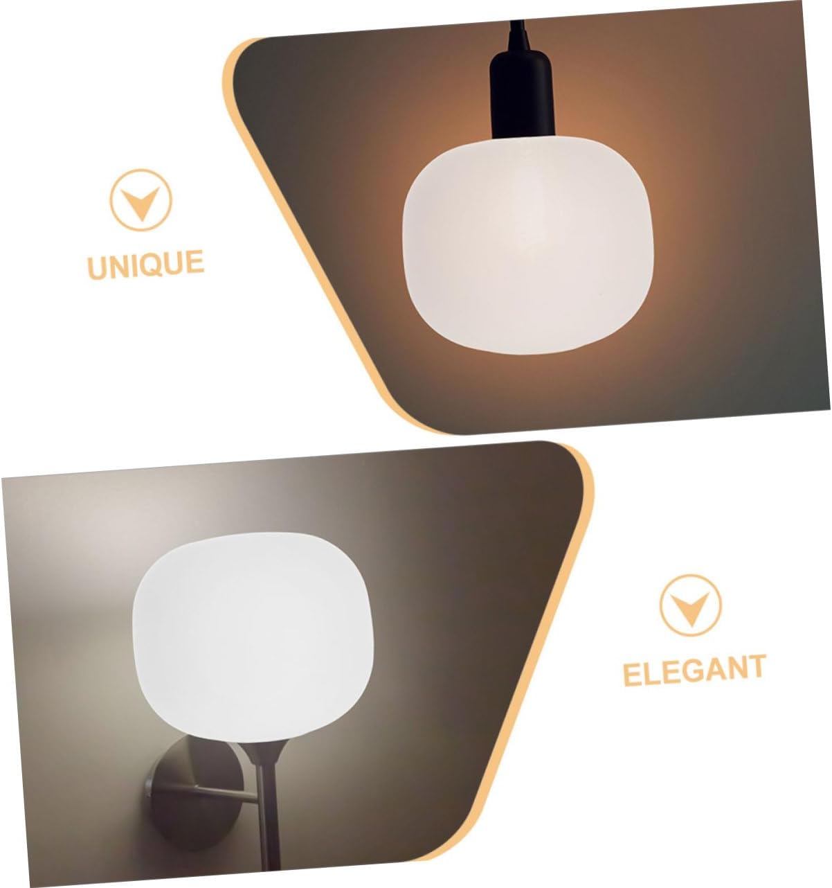 Zerodeko Glass Lampshade Replacement Sconce Pendant Lighting Soft Diffused Light Suitable for Dorm Home Decor