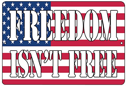 Rogue River Tactical American Patriotic Metal Tin Sign Wall Decor Man Cave Bar USA Flag Freedom