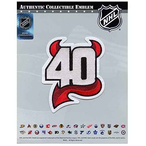 2022 New Jersey 40th Anniversary Patch NHL Hockey Team Logo Jersey Emblem