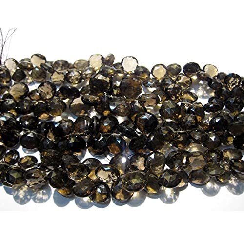 Quartz fumé briolette coeur LKBEADS 12-13mm pour création de bijoux délicats