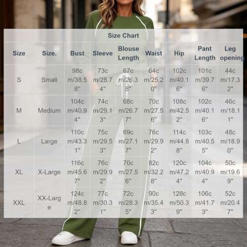 Sweatsuits For Women Crew Neck Casual Athleisure Loungewear Set Fall Daily - image 4