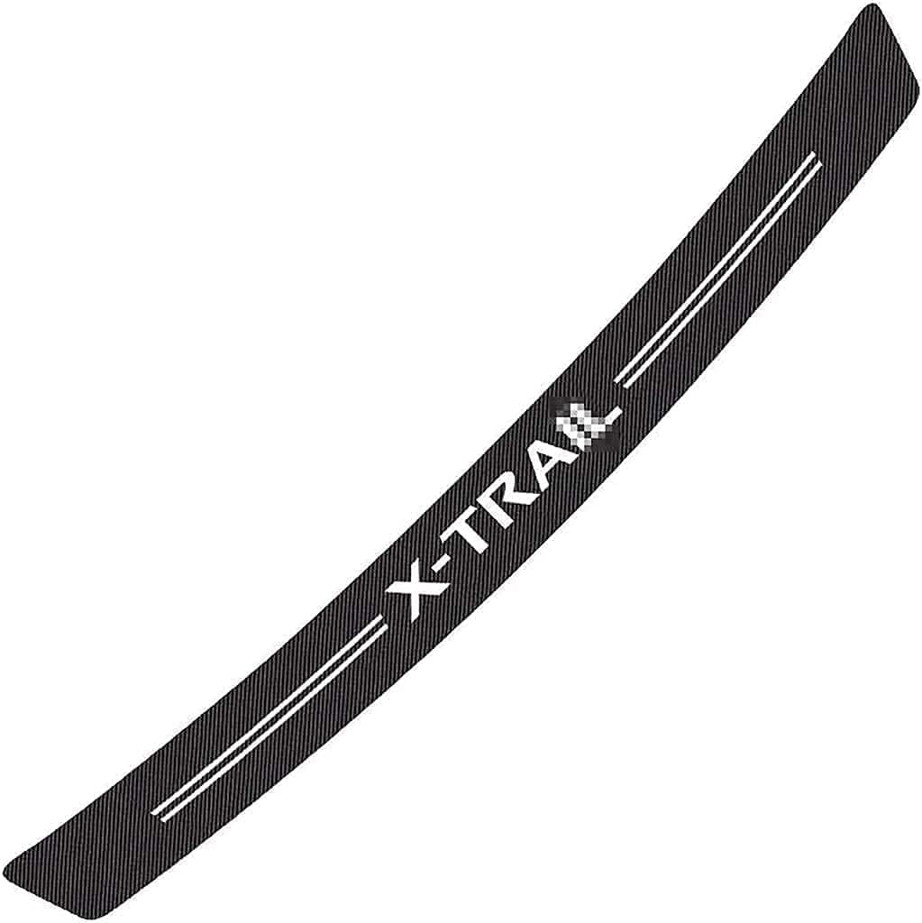 HHKX100822 Car Rear Bumpers Protector, for Nissan X-Trail All Models, Carbon Fiber Trunk Sill Plate Anti-Scratch Anti-Collision Styling Accessories