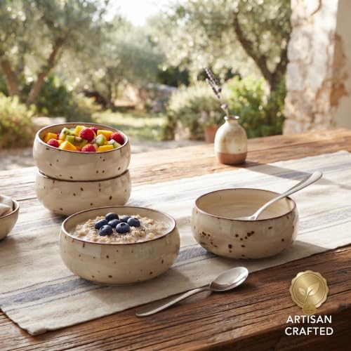 Image of Freakway Hand-Painted Matte Finish Ceramic Bowl Set of 4 (150ml) | Small Serving Soup Bowls, Cereal Bowl, Dessert /Chutney Bowl (3 inch)