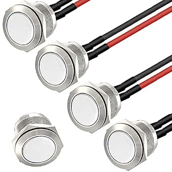 Produktbild von 12V Wasserdichter Verriegelungs-Drucktaster – UL & ROHS Zertifiziert, Selbsthemmend, KP107
