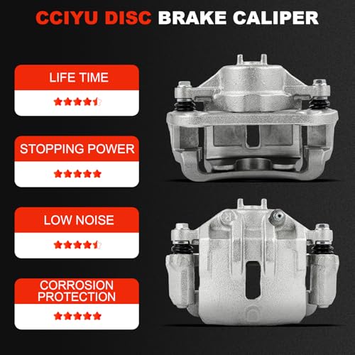 Image of cciyu Front Left & Right Brake Calipers Assembly w /Bracket 19B3554 19B3555 2007 2008 2009 2010 2011 2012 For Kia For Rondo