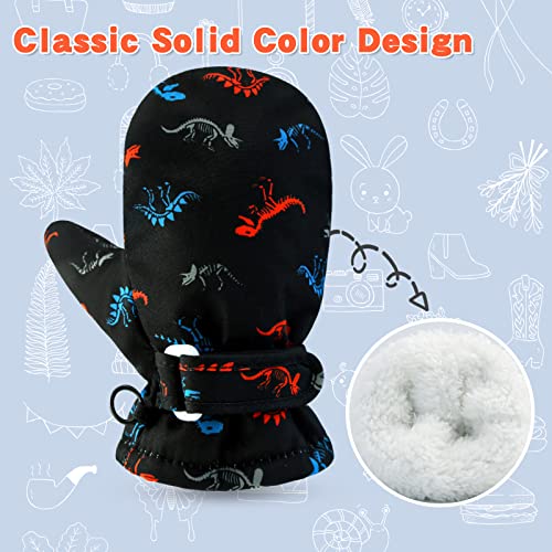 Image of BAVST Toddler Waterproof Mittens Fleece Lined Baby Boys Girls Winter Warm Glove Kids Snow Infant Ski Mitten for 3M-5T