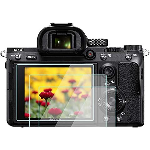 a7iii Screen Protector for Sony a7III a7m2 a7R IV a7R III a7RII / rx100 vii a7c zv1, KOMET Tempered Glass Film Anti-Bubble Anti-Scratch (3 Pack) Cover