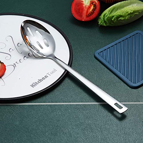 Image of Berglander Stainless Steel Slotted and Basting Spoon, Heat Resistant, Non-Stick, Dishwasher Safe, Easy to Clean