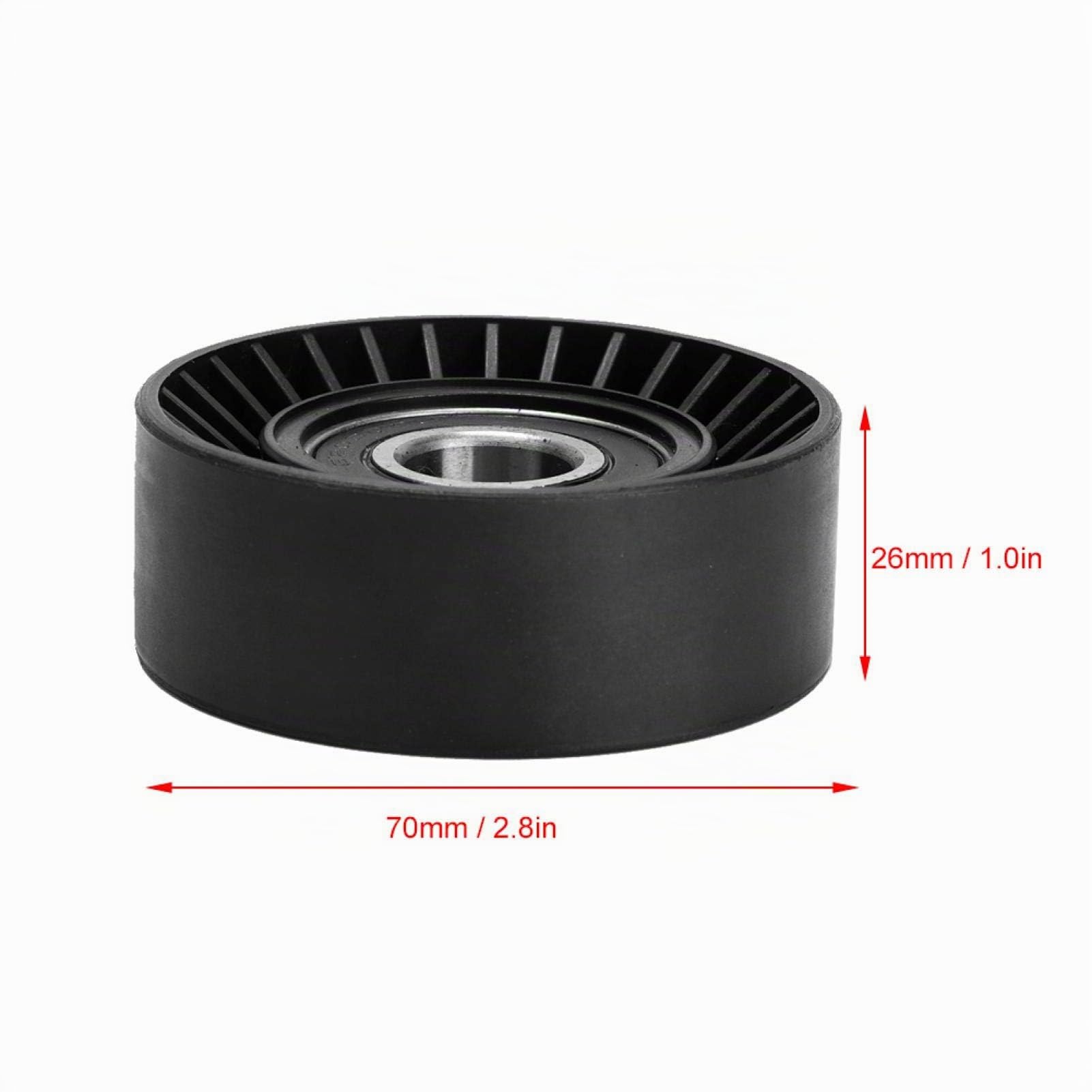 Poulie de tendeur de courroie, poulie de tendeur de courroie de voiture en plastique d'ingénierie 11281433571 adaptée pour E36 E46 E34 E39 E60 E61 E38 E65 E66 E83