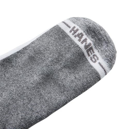 Image of Hanes Men's Max Cushion Low Cut Socks, 6, 8, and 12 Pair Pack, White and Black