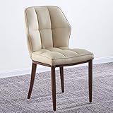 HYY-YY Chaises de salle à manger nordiques simples et douces en cuir pour la maison - Couleur : gris clair
