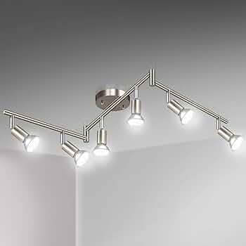 unico購入＊WORK LIGHT CEILING by 6BULB UQL4512 Art Deco Indoor Ceiling Light, 8.00''H x 14.00''W x