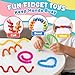 30 Pcs Fidget Toys Bulk for Kids, Sensory Sticks Quiet Fidgets for Students Teacher, Easter Basket Stuffers for Classroom Party Favors Prize Box Rewards, Silicone Textured Fidget Sticks for Anxiety