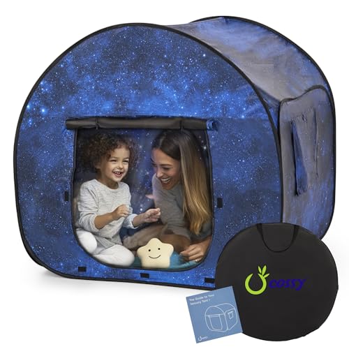 cossy Sensorisches Zelt, Extra Große 120x120 cm Pop up Zelt für Kinder mit Autismus,Spielzelt Kinder Blackout, Kinderzelt für Drinnen, Pop-up Höhle für Autismus, SPD, Ängsten, Konzentrationsmangel