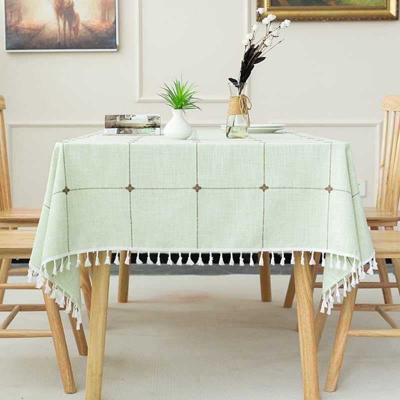Nappe rectangulaire coton et lin couleur café pour repas de famille et tables chaleureuses
