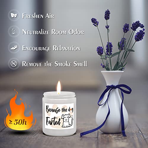 Uokpt Funny Dogs Candle Gifts For Women Pet-Friendly Relaxing Lavender Scented Candles For Dog Mom Pets Lover Owner Natural Soy Wax Odor Eliminator For Home House Air Fresh #TOP2