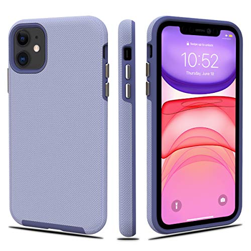 CellEver Heavy-Duty Case for iPhone 11 - Dual Layer, Military Grade Protection, Elevated Screen & Camera Protection, Slim, Shockproof Non-Slip Phone Cover, Light Purple