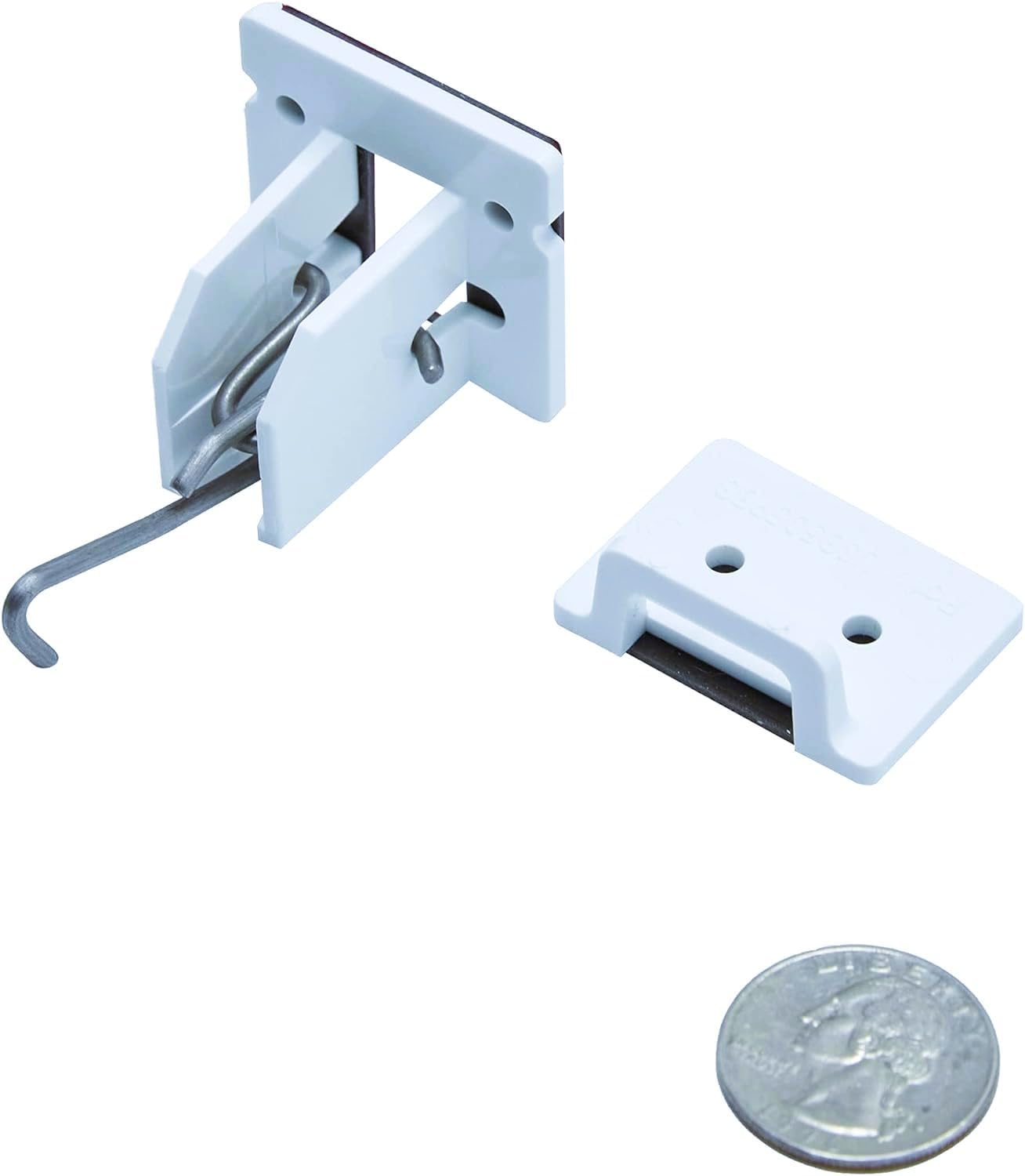 SeismoLatch Deluxe: Cabinet Door Earthquake Fastener-White (10-Pack)