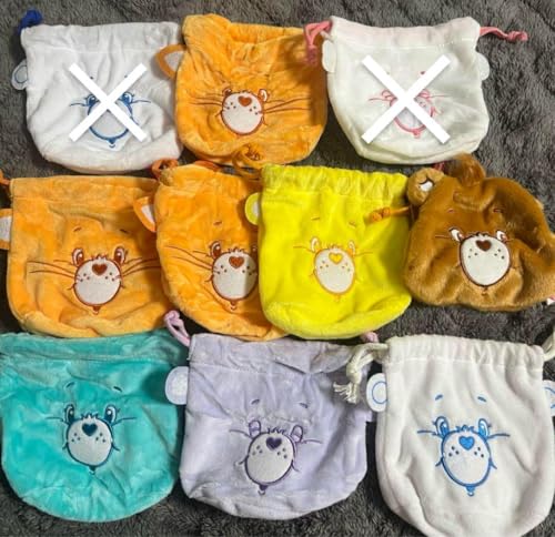 ケアベア ガチャガチャ ふわふわフェイス巾着 ポーチ