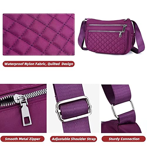 Hobo Bags for Women Casual Quilted Crossbody Purse Waterproof Shoulder Messenger Bag Lightweight Pocketbooks3