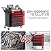 Tool Chest 5-Drawer | Rolling Tool Chest with Wheels/Side Drawer | Drawers Integrated Lockable | Tool Cart/Cabinet with Drawers for Garage Storage,Workshop | Safety Rounded Corner Anti-collision | Red