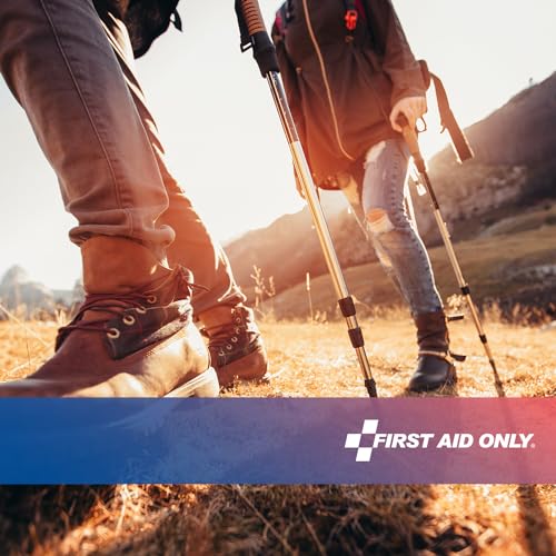 First Aid Only Pflasterset Outdoor/Freizeit/Reise (20 Stück) | 20 Pflaster in verschiedenen Größen und Formen in wiederverschließbarer Pflasterbox | P-10024