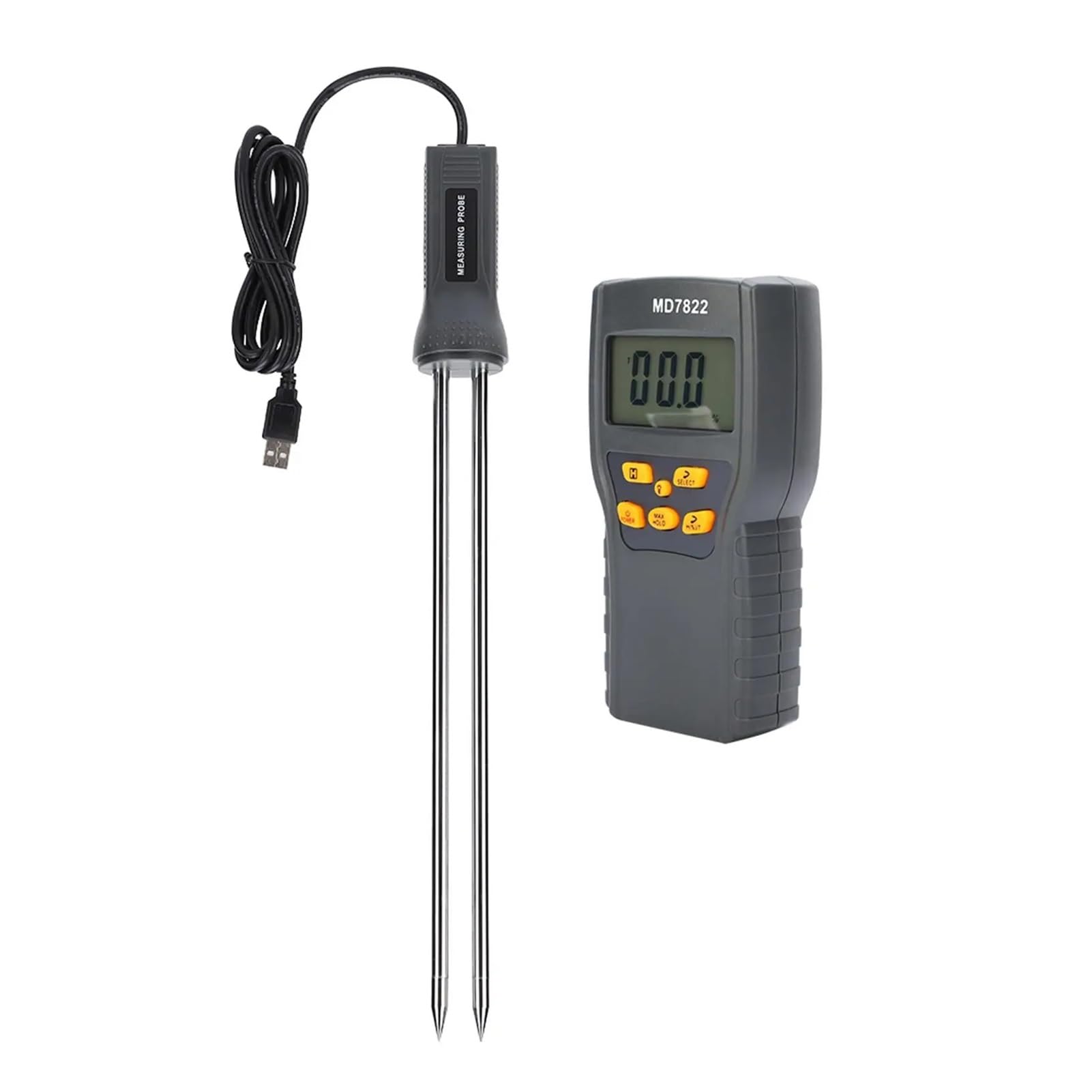 JVDDI Portable Grain Moisture Meter Digital Display Accurate Humidity Tester For Rice Soybean And More