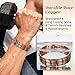 JEROOT Men's 99.99% Pure Copper Magnetic Bracelet, 3500 Gauss Magnets Adjustable with Sizing Tool