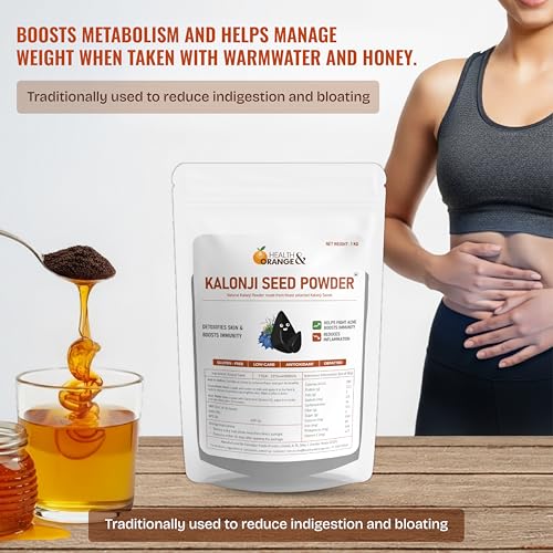 Image of H&O Defatted Kalonji Powder - 200 Gram - Low Fat Nigella Seeds Powder - Rich in Fiber & Antioxidants