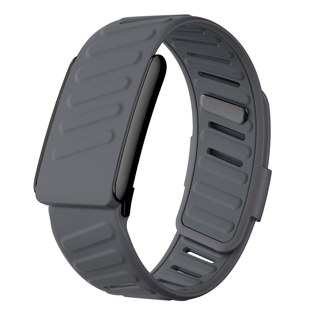 VeveXiao Rugged Comfort Silicone Wristband Compatible with WHOOP 5 | Whoop MG Bands, Durable Soft Silicone Sports Loop Strap for Men Women with Metal Frame Connector (Dark Gray, Whoop 5.0 MG/Life)