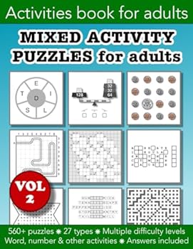Paperback Mixed Activity Puzzles for Adults Volume 2: Education resources by Bounce Learning Kids Book