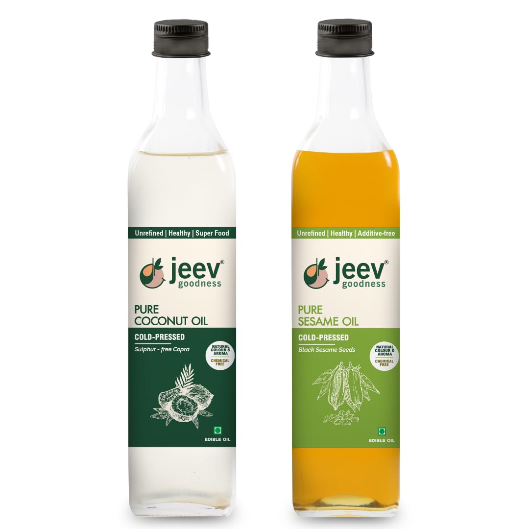 See full amazon price history chart for Jeev Goodness Combo of Nutrient-Rich Kacchi Ghani/Chekku Cold Pressed Coconut Oil & Cold Pressed Black Sesame Oil |Natural | Chemical-Free | Ideal for Cooking & Beauty | Edible Oil-(410ml Each) Jeev Goodness Combo of Nutrient-Rich Kacchi Ghani/Chekku Cold Pressed Coconut Oil & Cold Pressed Black Sesame Oil |Natural | Chemical-Free | Ideal for Cooking & Beauty | Edible Oil-(410ml Each) (B0D22PDNS5) Amazon Price History, Amazon Price Tracker
