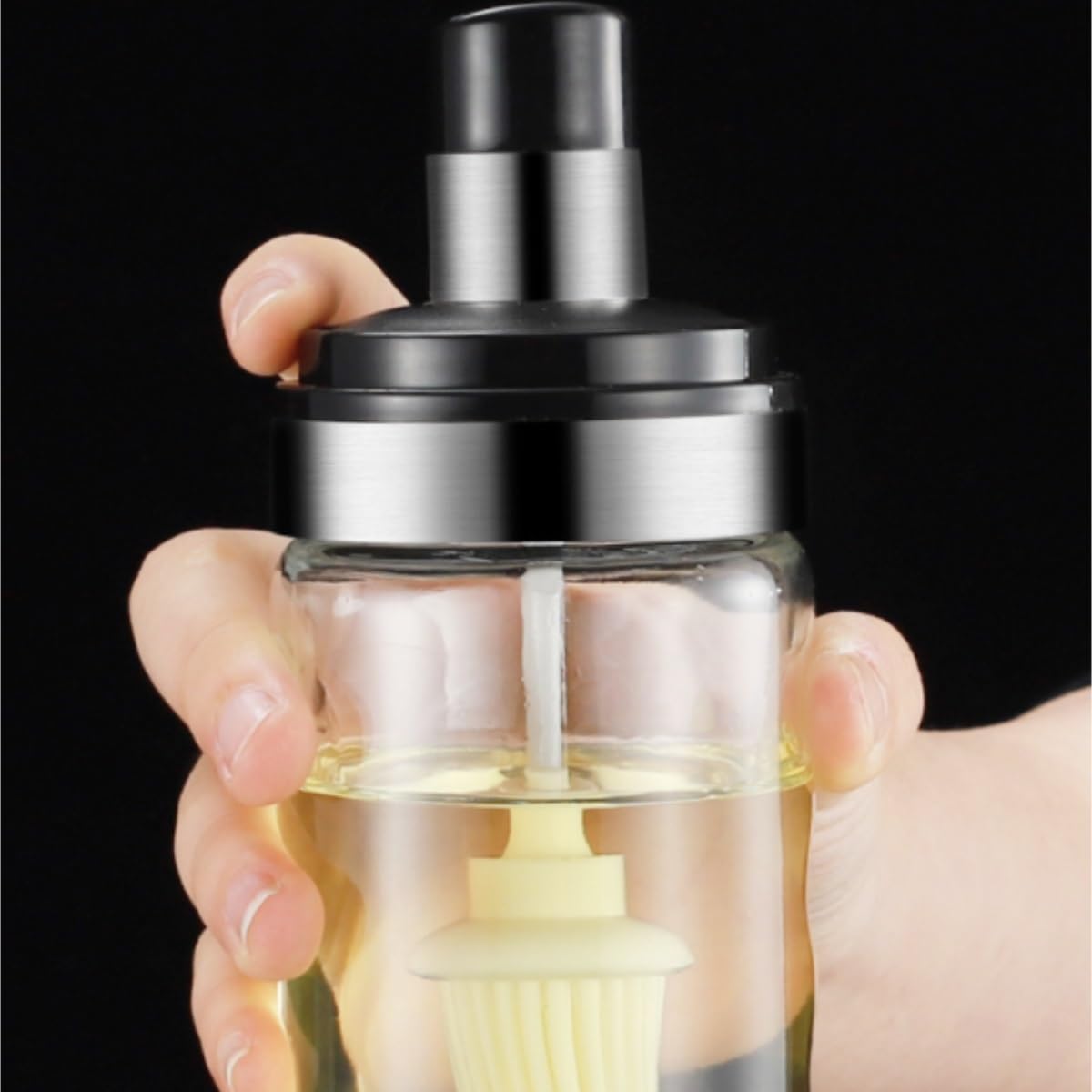 Dispenser per Salsa di Soia Combinazione Di Contenitori For Olio In Vetro, Set Da 3 Pezzi, Contenitore For Salsa Di Soia, Aceto E Sale, Bottiglia For Condimenti Domestici Contenitore Dell'olio
