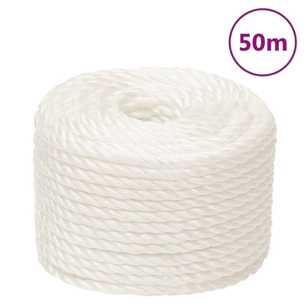 Générique Corde de Travail Blanc 16 mm 50 m polypropylène,Quincaillerie,Accessoires de quincaillerie,Chaînes, câbles & Cordes,Cordes & câbles de Construction,Blanc,4.82 KG,153065
