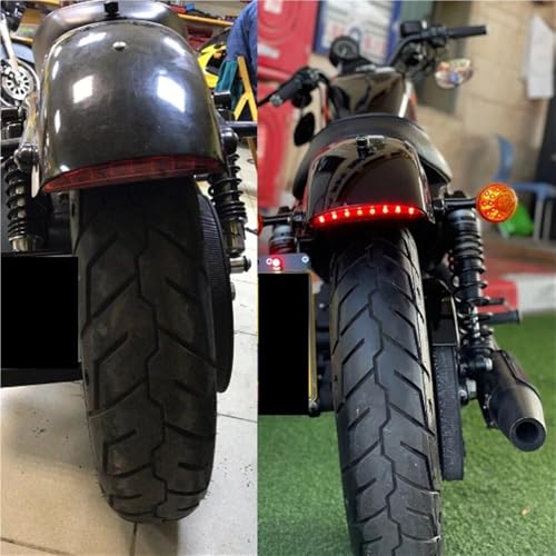 Feu arrière de freinage pour Sportster, Dyna et Iron 883 XL8 rouge - 7