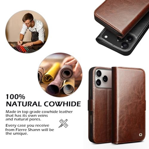 Étui cuir iPhone 17 Air marron idéal pour le bureau et vos déplacements