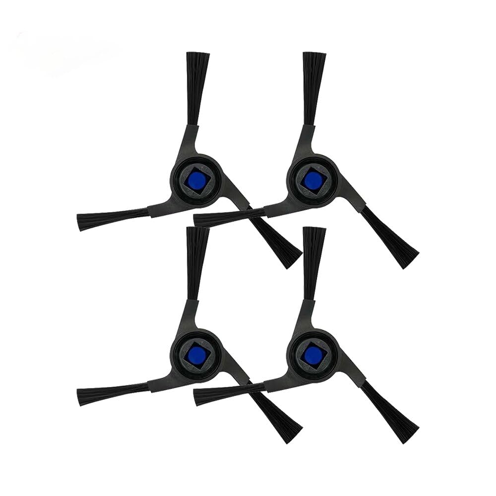 Compatible with E/covacs Debot X2 / X2 Omni / X2 Pro Plus Robot Vacuum Cleaner White/Black Side Brush Accessories (Black 4pcs)