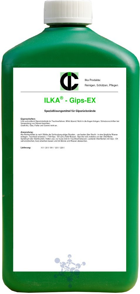 ILKA® - Yeso Ex contra residuos de yeso y neblina de yeso | 10ltr | Limpiador intensivo y eliminador de residuos de yeso | especialmente desarrollado para superficies de aluminio, vidrio, pintura y caucho