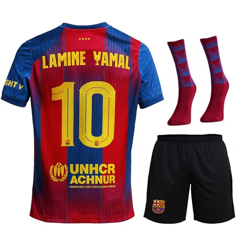 IHIMI Barcelona Lamine Yamal, #19 Trikot Set Schwarz für Kinder Mit Socks...