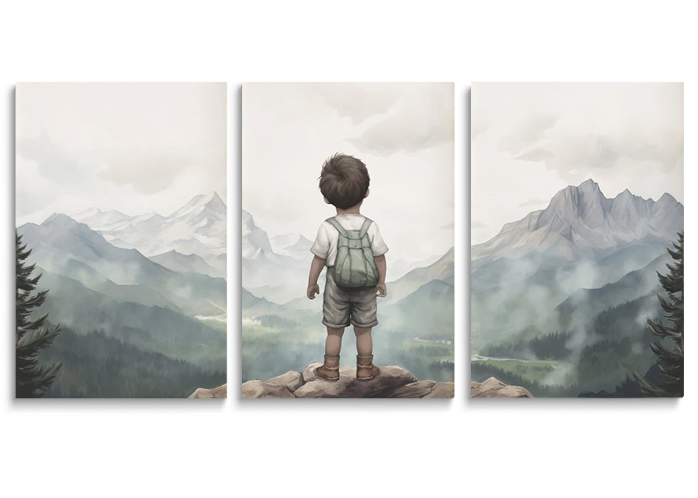 SKYSUKEY Juego de 3 decoraciones de guardería de aventura para bebé, decoración de la naturaleza, decoración de habitación infantil para niños al aire libre, decoración de guardería, decoración de