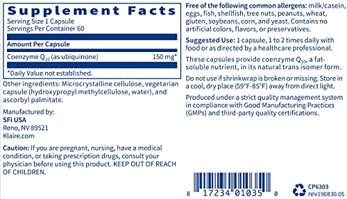 Klaire Labs Same 200 (60 Tablets) + Coenzyme Q10 (60 Capsules) Two-Product Set - 200Mg S-Adenosylmethionine + 150 Mg Coq10 #TOP2