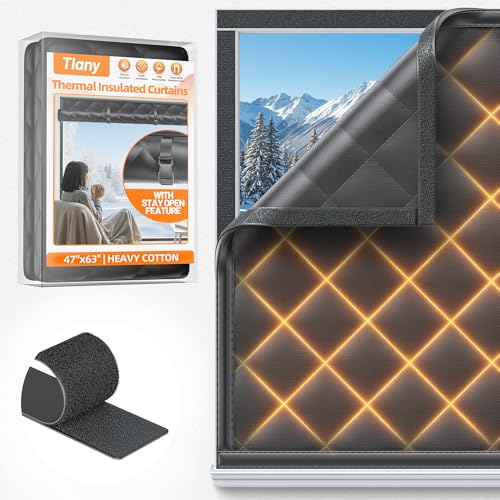 Window Insulation Kit for Winter 47"x63" Cold Weather Thermal Curtain