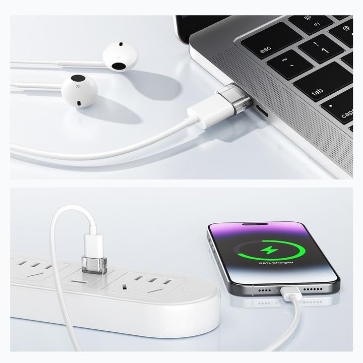 Image of Elebase for New iPhone 17 17e Pro Max Car Charger,USB to USB C Adapter 4 Pack,Type C Female to A Male Converter for Apple Air 16 15 14 Plus,Apple Watch 11 10 9,Airpods 4 3,iPad 8 Mini 6 7,Samsung S26