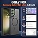 For Samsung Galaxy S23 Ultra Case [Compatible with Magsafe] Translucent Matte Magnetic S23 Ultra Phone Case,SlimThin Duty Shockproof Protection Cover with 2pc HD Screen Protector for S23 Ultra-Black