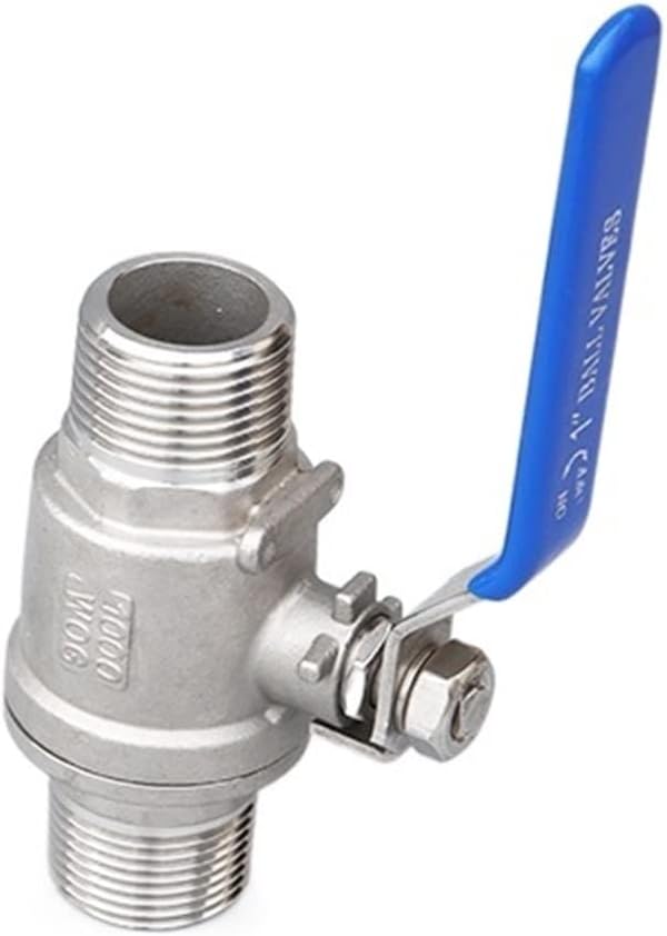Withstand high Pressure and Temperature Extremes 2pc Double Outer Thread Ball Valve Stainless Steel 304 (Specification : 3/4", Thread Type : G)
