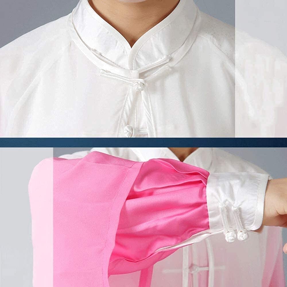 Cztery pory roku Tai Chi Uniform Set, Martial Arts Suit Chiński Tai Chi Suit Tang Suit Men Tradycyjna odzież Hanfu Haftowane bluzki i spodnie, strój do medytacji Zen (niebieski