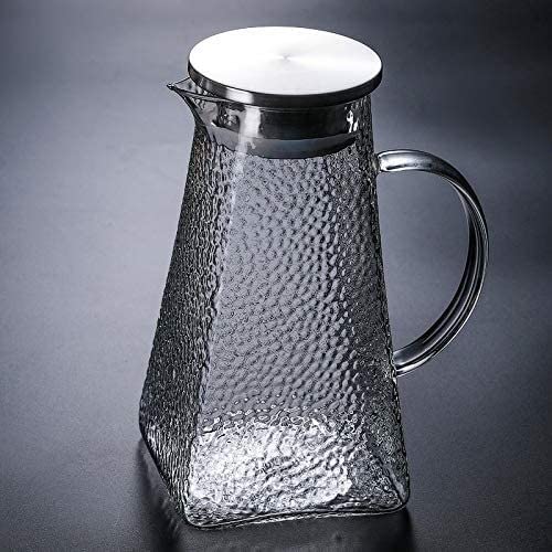 Cesta de infusor de tetera premium, 1 pieza Manija de botella de agua Hervidor de agua Tetera de vidrio de corcho Jarra de jugo de vidrio grueso Jarra de té for uso doméstico (Color: 27X14X14CM) ( Col